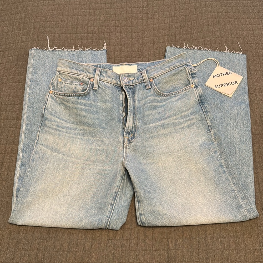 nwt mother rambler zip ankle fray jeans - Picture 3 of 12